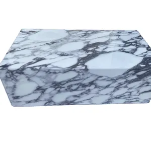 Modern Nordic Unique Natural Marble Viola Plinth For Living Room Decoration Plinth Low Coffee Table Marble Coffee Table