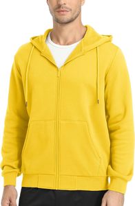 Sudadera con Capucha para Hombre, 100% Algodón, Cálida para Invierno, Talla Grande, con Bolsillo Tipo Canguro, Tejido de Felpa, Corte Regular, Diseño Liso - Product Image 2
