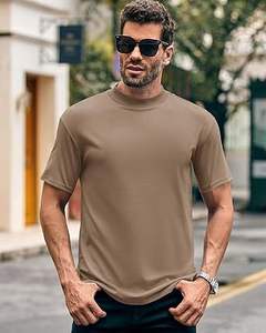 T-shirt de sport d'été vintage personnalisé 100% coton surdimensionné épaules tombantes col montant T-shirt étendu respirant chemises Boxy - Product Image 6