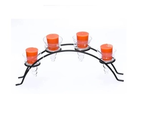 Soporte de vela de Metal Vintage, acento decorativo elegante para decoración del hogar para Navidad, Pascua, sala de estar, mesa de comedor - Product Image 1