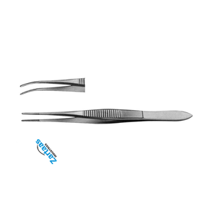 Fórceps de IRIS Graefe de acero inoxidable de alta calidad, fabricante y exportador de instrumentos quirúrgicos ligeramente curvados de 10cm - Product Image 4