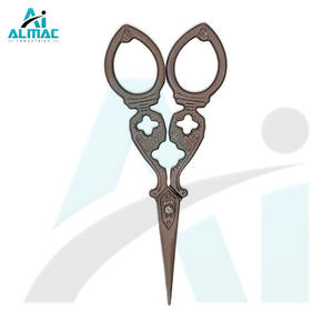 ALMAC Cobre Color Fancy Mini Costura Vintage Ratán Tijeras Bordado Tijeras Flor - Product Image 6