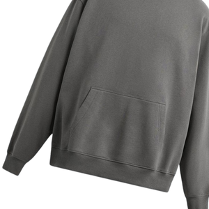 Sudadera con Capucha Gris Oscuro Unisex, Sudadera con Capucha de Felpa de Algodón Premium, Ropa de Calle Informal de Invierno, Lisa, Proveedor Mayorista - Product Image 5