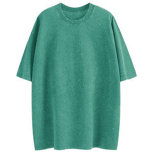 Camisetas personalizadas Oem de talla grande para mujer Acid Wash, fabricantes de camisetas lisas con cuello redondo para mujer - Product Image 1