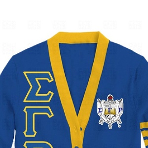 Sigma Gamma Rho & Ajouter des logos personnalisés sur des pulls surdimensionnés de couleur bleu royal et or - Product Image 2