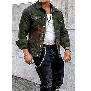 Veste en jean Boxy respirante sur mesure pour hommes meilleure vente veste en jean à manches longues pour hommes - Product Image 2