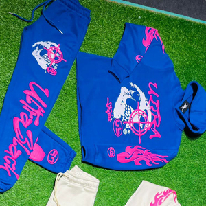 Chándal personalizado con estampado de abullonado en 3D, conjunto de chándal polar de dos piezas, pantalones de chándal y Sudadera con capucha de algodón para hombre - Product Image 3