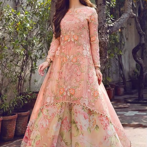 --New--Beautiful---Party-wear Stylish Kurta & Printed Lehenga <b>Dress</b> with Stylish-applique Work <b>for</b> Party/ Wedding =2021 - Product Image 5