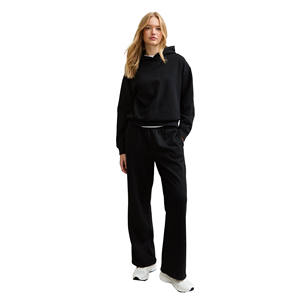 Women's <b>Oversized</b> <b>Hoodie</b> Lined Unisex Cotton <b>Fleece</b> Fabric Anti-Shrink Quick-Dry Breathable Winter Plain <b>Hoodie</b> - Product Image 3