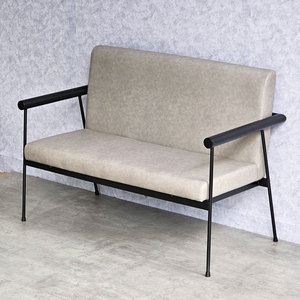 ม้านั่งโซฟาสไตล์มินิมอล SFB68076 หุ้มด้วยหนังเทียมและโครงเหล็ก - Product Image 2