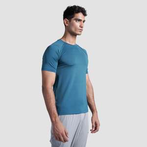 T-shirt de performance GA en vert, 100 % polyester, tricot léger, impression sérigraphiée, étiquette personnalisée, style performance vert pour l'exercice - Product Image 3
