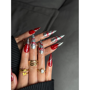 Uñas Postizas Cromadas Color Carmesí - Product Image 2