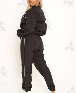 Ensemble de survêtement coupe-vent imprimé léger et respirant pour femme grande taille avec logo personnalisé, extensible dans les quatre sens et design réfléchissant - Product Image 5