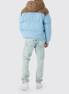 Chaqueta acolchada impermeable de poliéster de nailon con logotipo personalizado para hombre, chaqueta acolchada cálida de invierno para hombre al aire libre - Product Image 2