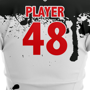 Ensemble de maillots de volley-ball personnalisés pour femmes, manches courtes, col en V, séchage rapide, respirant, uniforme d'équipe, t-shirt de sport, short, vêtements de sport, blanc - Product Image 6