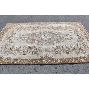 พรมข้างเตียงขนแกะสำหรับห้องนอนพรมข้างเตียงพรมขน9.4ft พรมปูพื้นขนาดใหญ่พรมตุรกีโบราณสีน้ำตาลเบจคลาสสิค5.7ชิ้น - Product Image 4