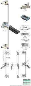 SK1-836/837 Industrial Grade SUS304 Walk-in Freezer Quarto Porta Forte Compressão Punho Trava Acústico Câmara Bloqueio - Product Image 5