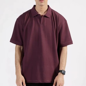 <b>Men's</b> Knitted Spandex/Polyester Oxford for Shirt Short Sleeve Solid Color Casual Breathable Quick Dry Regular Fit - Product Image 6