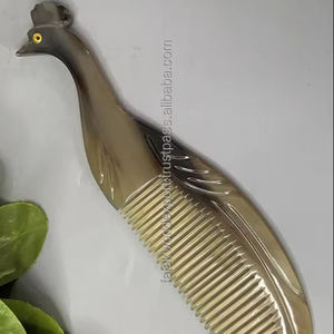 Luxury Handcrafted Natural Buffalo Horn Hair Comb Crafted <b>Dragon</b> Scale Pattern Personalized Anti static Comb Women Tool By FWE - Product Image 3