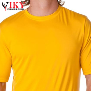 Col rond style jaune couleur bonne vente faire propre meilleur fournisseur chemise en nylon à manches courtes logo personnalisé par VIKY INDUSTRIES - Product Image 4
