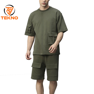 Conjuntos de camisetas casuales Ropa de entrenamiento personalizada para hombres Camiseta y conjunto corto para hombres Conjuntos de fitness para gimnasio - Product Image 1