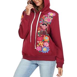 Sweats à capuche pour femmes de haute qualité avec broderie et impression personnalisée, manches longues, légers et confortables, dernière mode, prix bas - Product Image 5