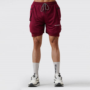 Wholesale Top Quality Custom Logo Custom Running Cargo <b>Shorts</b> Breathable Quick Dry Fitness Double Layer Gym <b>Cool</b> <b>Shorts</b> for Men - Product Image 1