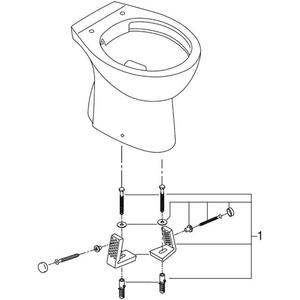Inodoro de pie moderno de descarga profunda, fácil de limpiar, de cerámica sin borde, con salida vertical, color blanco alpino - Suministros para baño - Product Image 5