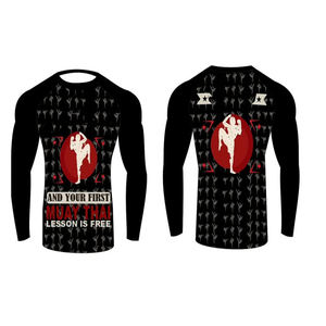 Protège-éruption personnalisé OEM pour hommes Spandex UPF50 Surf Diving Rashguard BJJ MMA Gym Compression Shirts - Product Image 3