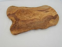 Planche à découper en bois d'olivier rectangulaire de grande taille InterCraft PFH01, poignée, épaisseur de 20 mm, écologique, naturelle, pour couper la viande, personnalisable
