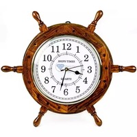 Reloj Náutico de Cuarzo Silencioso H.M.A Handicrafts, Diseño Art Deco, Fácil de Leer, para Oficina, Hogar, Dormitorio, Bodas, Funciona con Batería