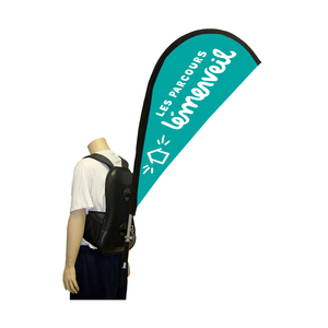 Banderines de publicidad personalizados, bolsa de bandera humana, mochila, pancarta de plumas y lágrimas - Product Image 4