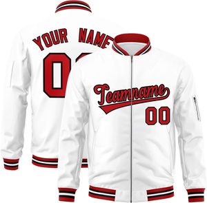 Chaqueta personalizada con cremallera Letterman fabricante OEM para hombres, mujeres y equipos deportivos juveniles - Product Image 1