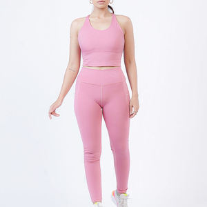 Nuevo Conjunto Deportivo de Yoga de 2 Piezas para Mujer, Personalizado, Estampado, Ecológico, Transpirable, Antiarrugas, de Secado Rápido, Cintura Alta - Product Image 4