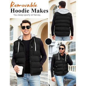 Chaqueta acolchada de invierno de alta calidad, capucha con soporte, cierre de cremallera, logotipo frontal, cuerdas de dibujo, transpirable, de secado rápido, esponjoso, logotipo personalizado - Product Image 3