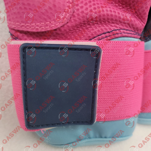 Gants de frappe de baseball en cuir à manchette longue réglable de meilleure qualité bleu et rose avec un nouveau design - Product Image 6