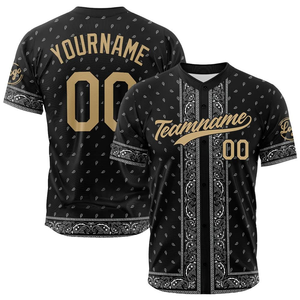 Camiseta de Béisbol Estampada de Alta Calidad al por Mayor, 100% Poliéster Transpirable que Absorbe la Humedad para Hombre, Logotipo Personalizado, Servicio OEM - Product Image 5