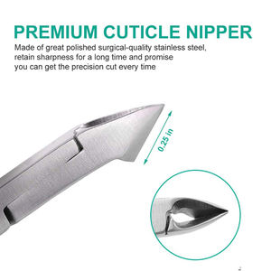 Best Quality Stainless Steel Professional Cuticle Nail Nipper Sharp <b>Point</b> Double Spring Toenail Nipper With Rubber Grip Handle - Product Image 5