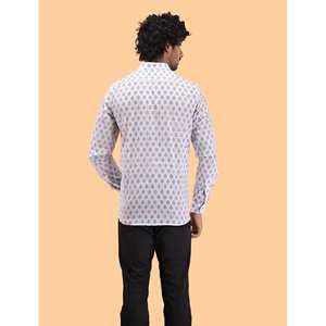 Chemise décontractée pour homme en coton imprimé à manches longues, respirante, en popeline ou tissu Oxford, motifs floraux et à pois, design ODM tendance - Product Image 3