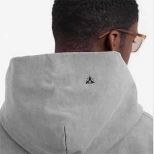 Venta al por mayor de alta calidad en blanco peso pesado 500gsm Vintage desgastado francés Terry de gran tamaño hombres recortados lavado con ácido Sudadera con capucha - Product Image 2