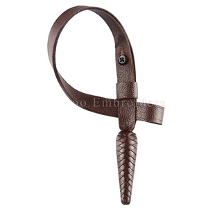 Nudo de espada de cuero marrón de los Marines Reales (RM) con forma de bellota - Product Image 1