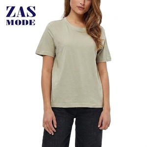 Nueva llegada: Camisetas básicas de algodón para mujer, camisetas casuales de verano para chicas adultas, de manga corta y cuello redondo, hechas en Bangladesh. - Product Image 1