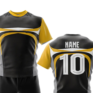 Uniforme de Rugby de Manga Corta Transpirable de Secado Rápido de Alta Calidad para Hombre, Nombre del Equipo Personalizado, MOQ Bajo, Hecho en Pakistán, Venta al por Mayor - Product Image 6
