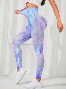 Leggings de yoga pour femmes à taille haute en spandex uni avec logo personnalisé 2024, respirants, extensibles dans les quatre sens, pour la salle de sport, l'entraînement, le fitness - Product Image 2
