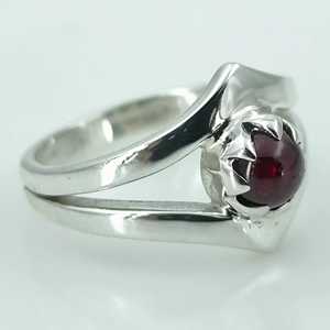 Boho January Birthstone <b>Ring</b> Handmade 925 Sterling <b>Silver</b> Rhodium Perfect Anniversary Birthday Gift for Her <b>Garnet</b> Stone January - Product Image 1