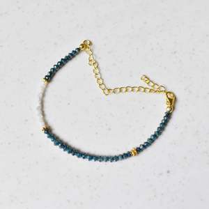 Bracelet en diamant bleu, bijoux en argent rempli d'or 18 carats, bracelets élégants - Product Image 3