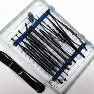 Kit d'instruments de chirurgie buccale micro dentaire noir 10 pièces de haute qualité - Product Image 4