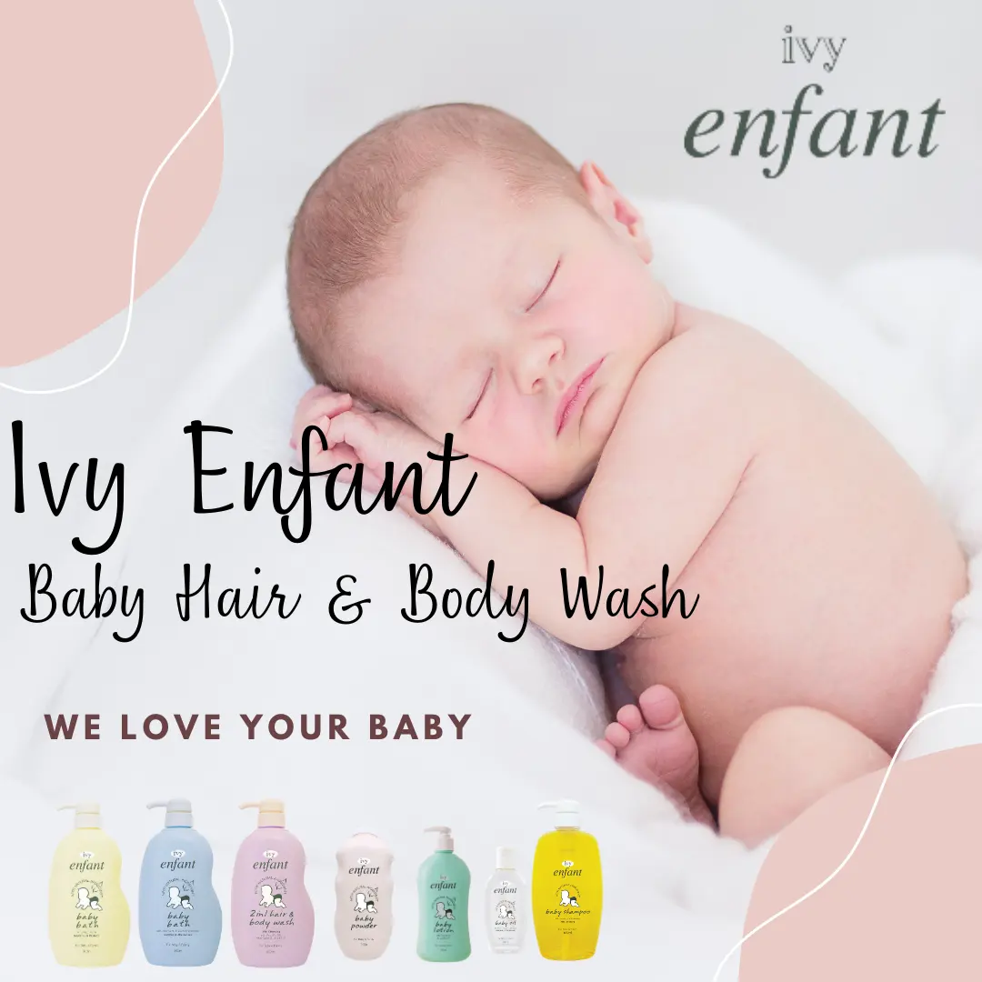 Alta calidad Ivy Enfant Baby's Bath Malasia ingrediente natural humedad Cuidado personal Bebé 2 en 1 Champú para el cabello y el cuerpo babyrange