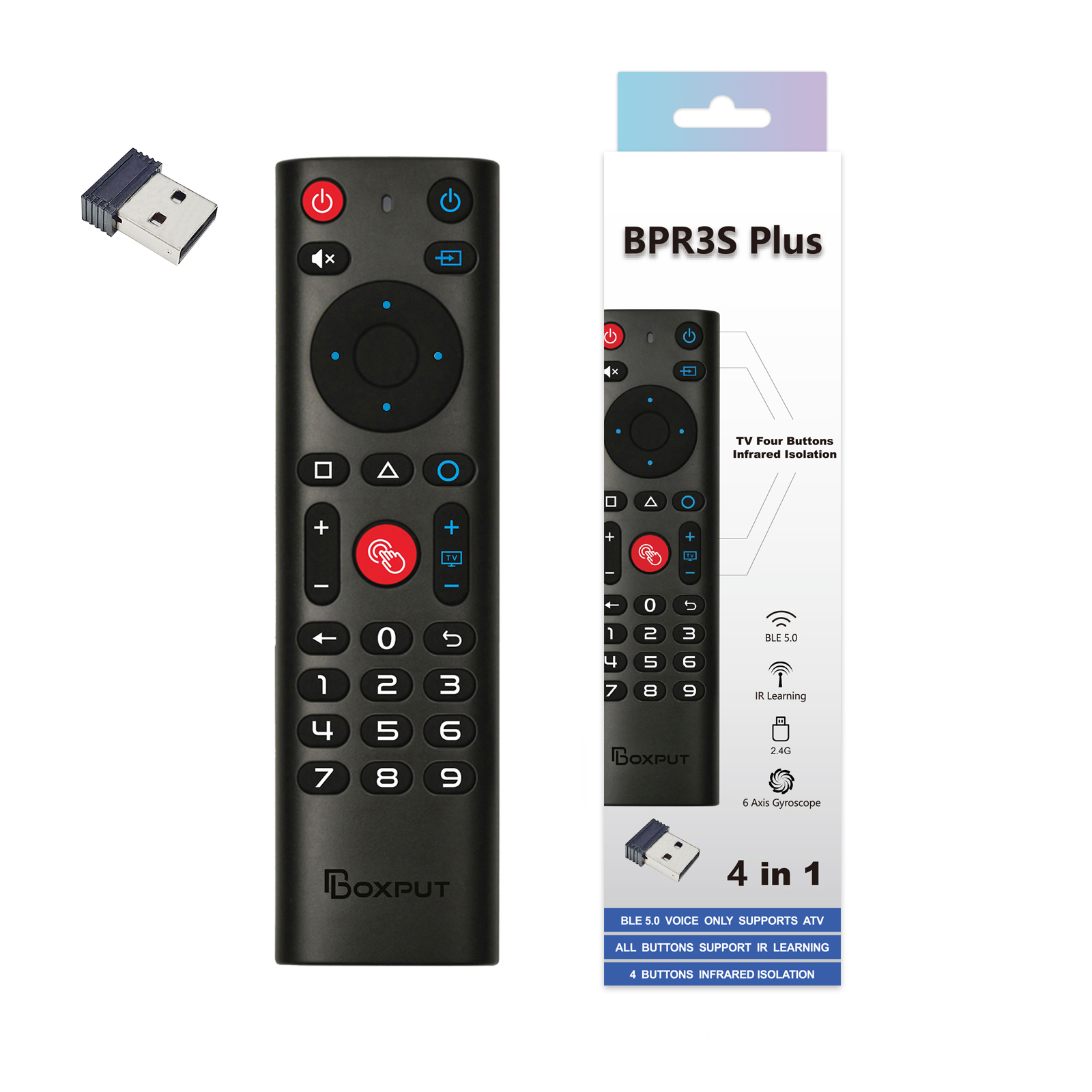 <strong>2026</strong> BOXPUT BPR3S Plus <strong>Remote</strong> <strong>Control</strong> with Voice <strong>Control</strong> 2.4G BT 6-Axis Gyroscope Infrared Learning Smart Home TV Box Air Mouse