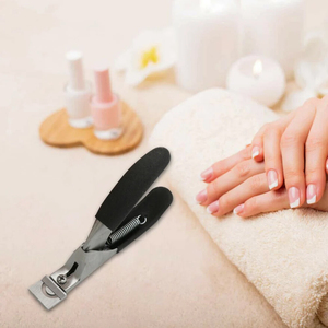 Cortador de uñas de acrílico rosa, cortador de puntas, Metal francesa de herramienta de corte de punta, cortador de puntas de uñas de acero inoxidable para manicura - Product Image 3